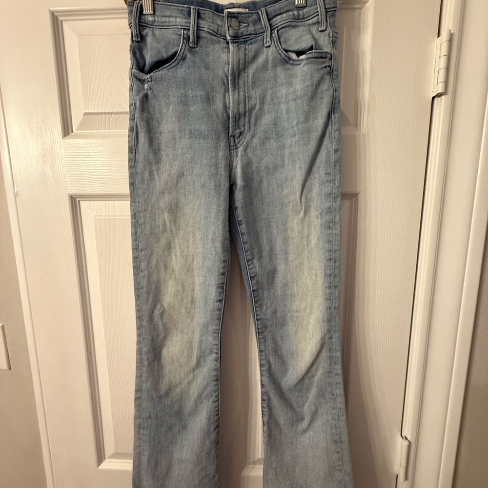MOTHER Faded Blue Denim Jeans